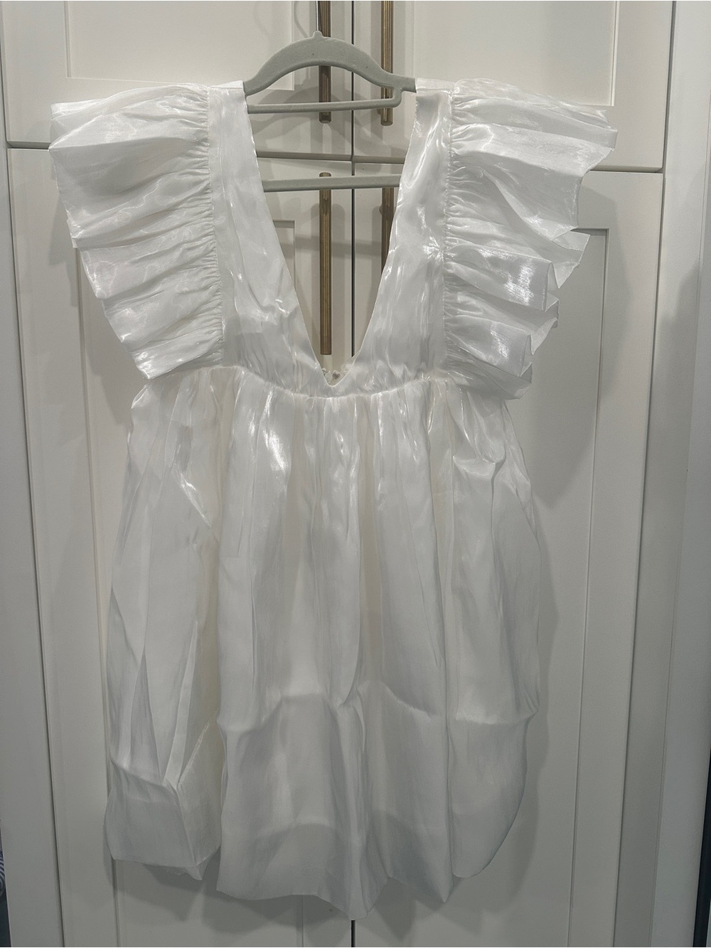 STORIA White Ruffle Mini Dress - Picture 3 of 3